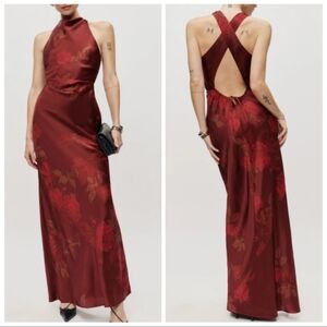 Reformation Anaiis Silk Maxi Dress
